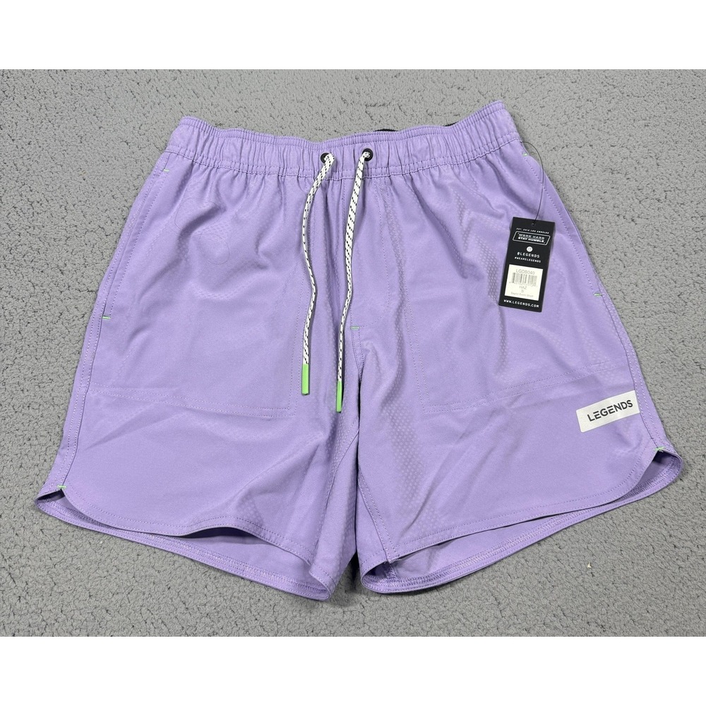 Legends Saylor Swim Trunks Shorts Mens Small Purple Lined‎ Pockets Drawstring